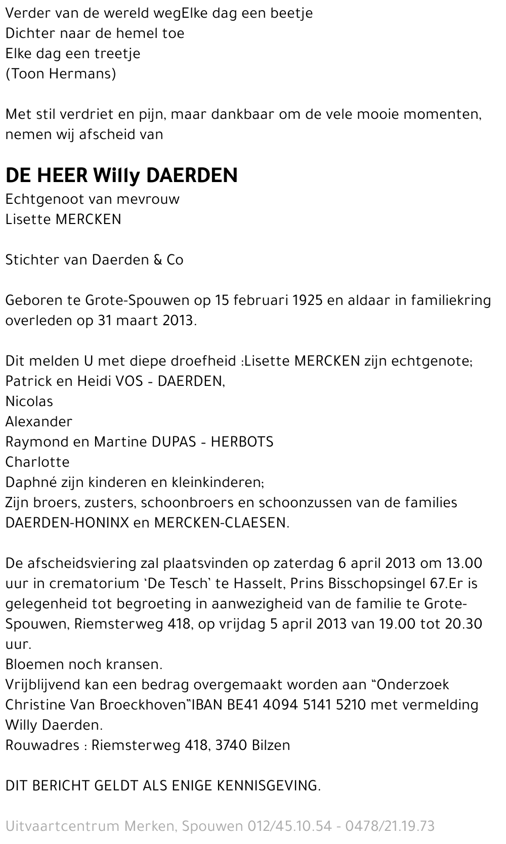Willy DAERDEN
