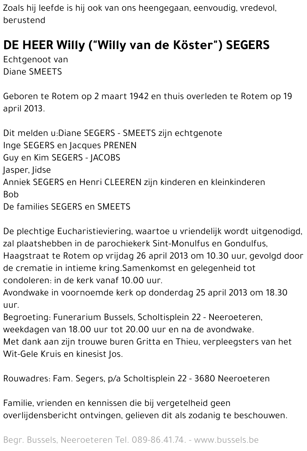 Willy SEGERS
