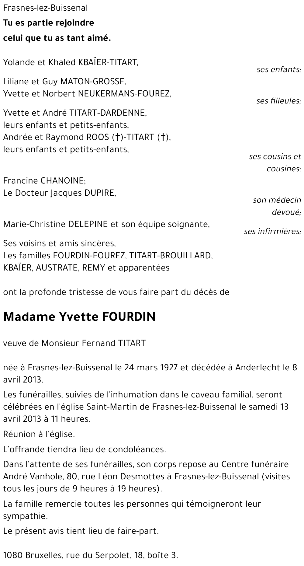 Yvette FOURDIN