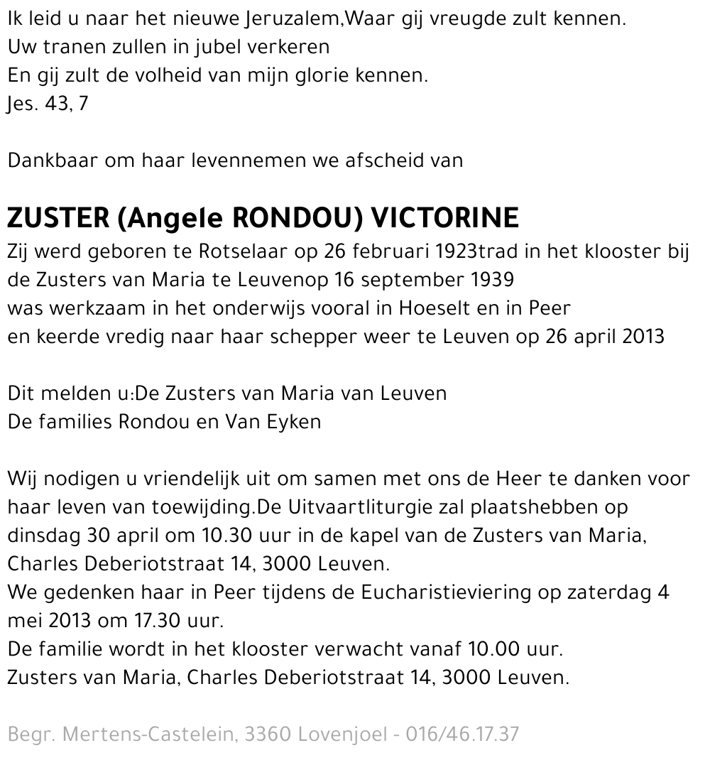 Zuster Victorine