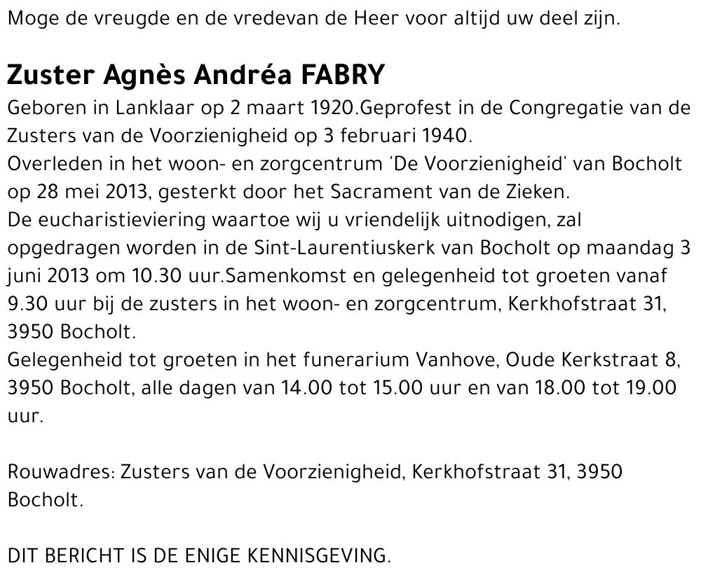 Agnès Andréa Fabry