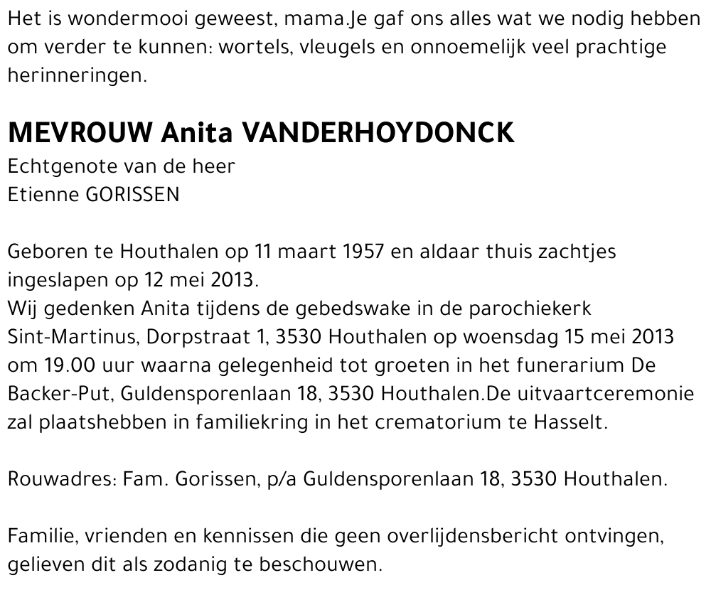 Anita VANDERHOYDONCK