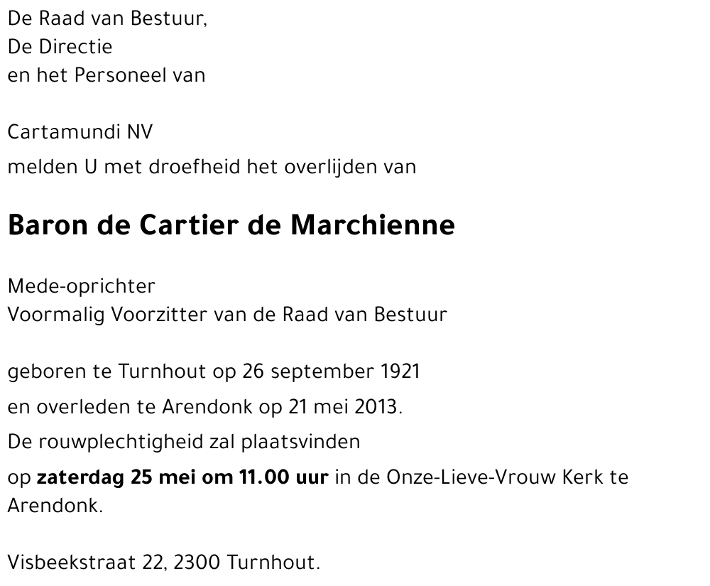 Baron de Cartier de Marchienne