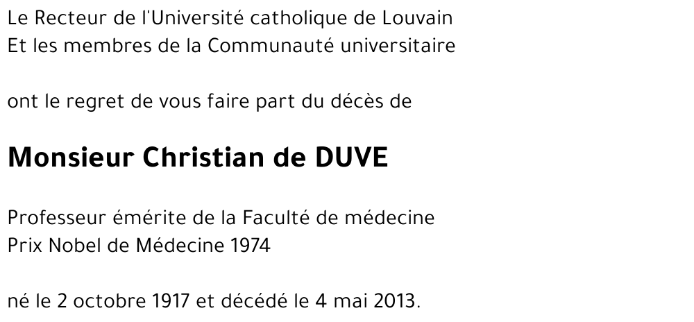 Christian de Duve