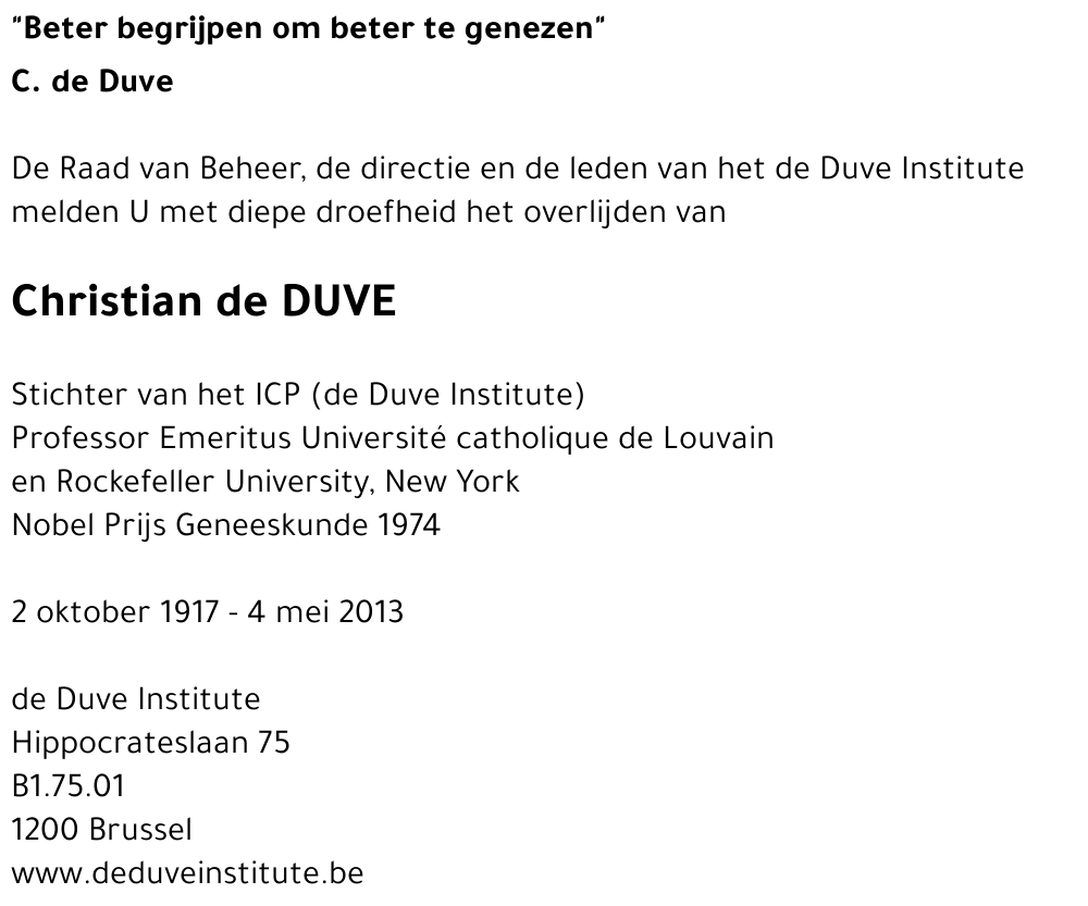 Christian de Duve