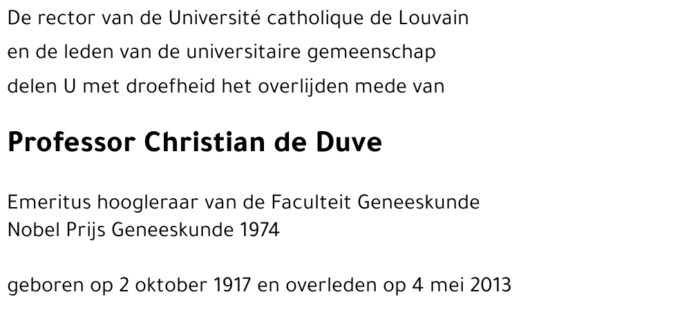 Christian de Duve