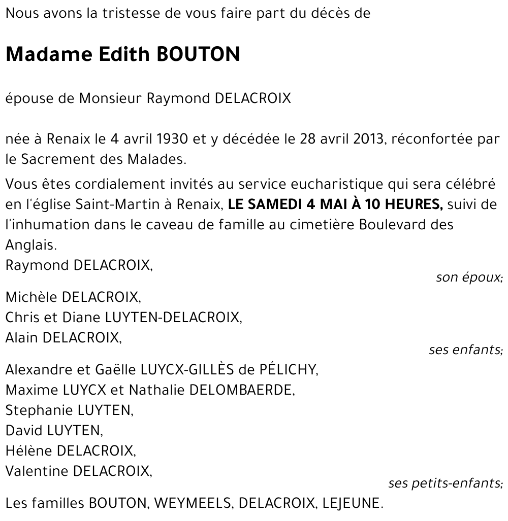 Edith BOUTON