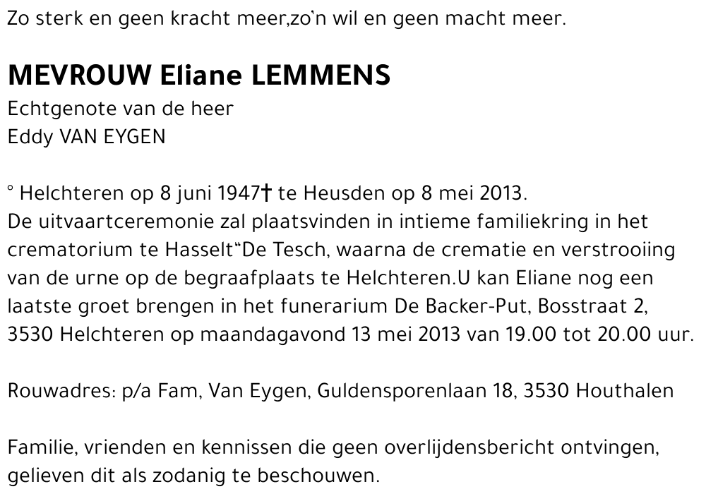 Eliane LEMMENS
