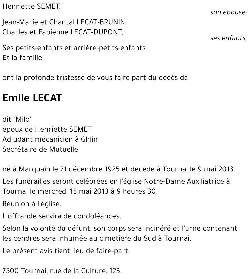 Emile LECAT
