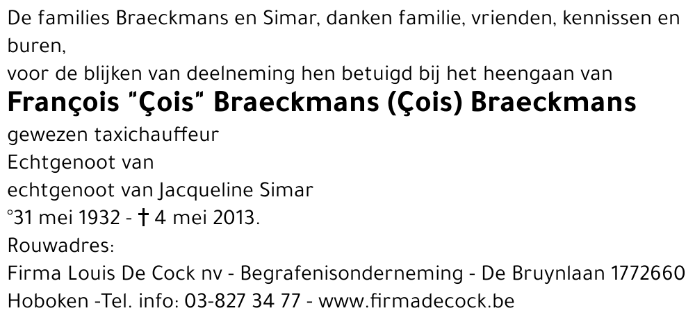 François Braeckmans