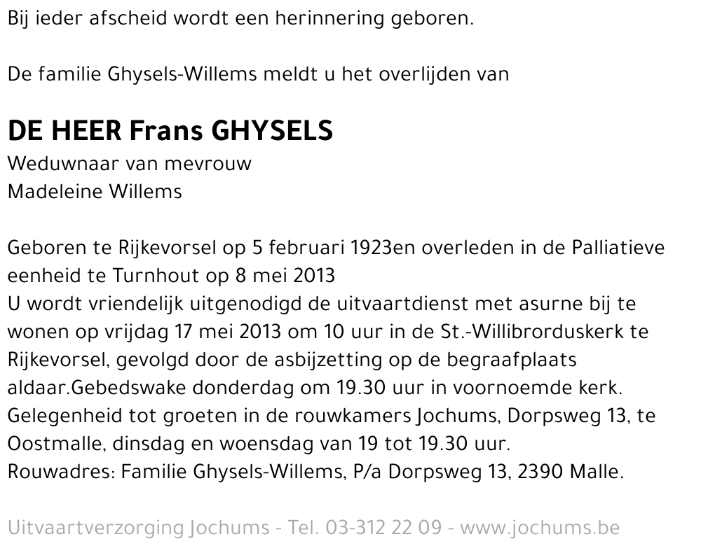 Frans Ghysels