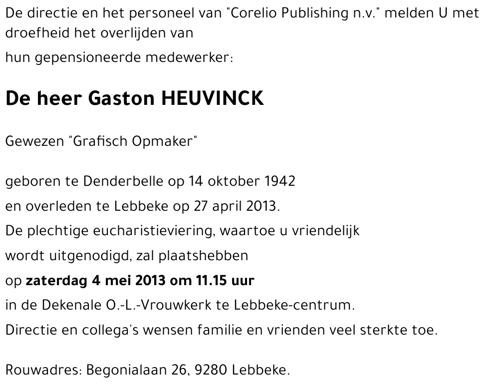 Gaston HEUVINCK