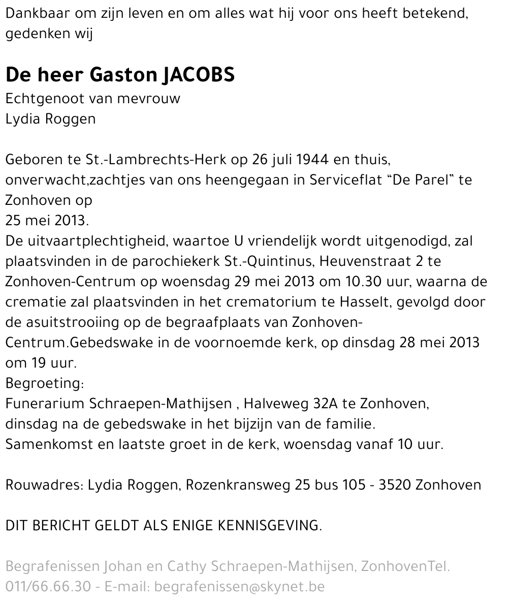 Gaston Jacobs