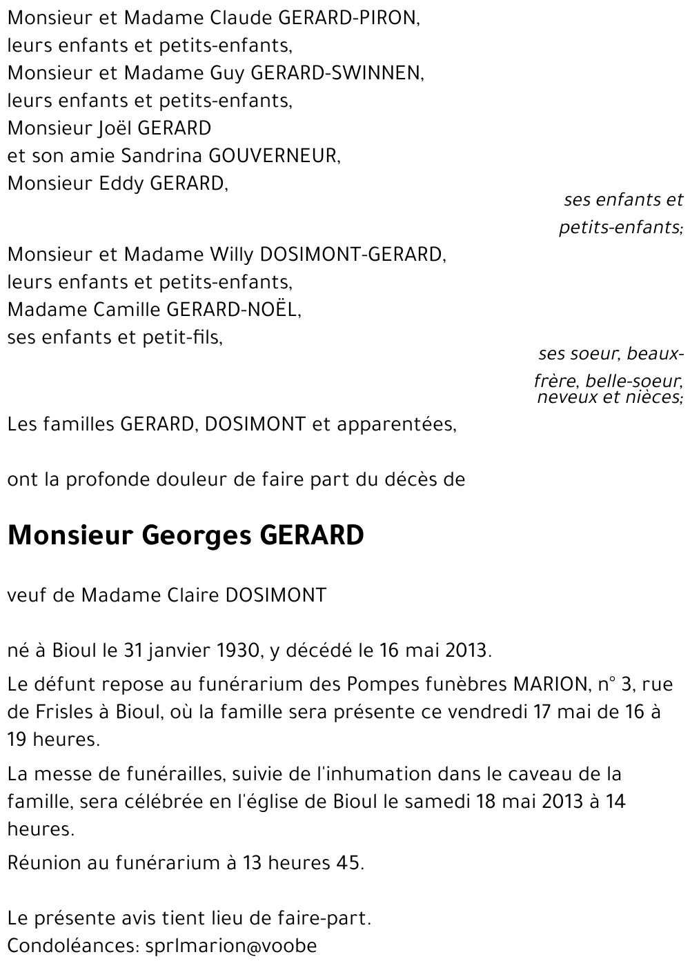 Georges GERARD