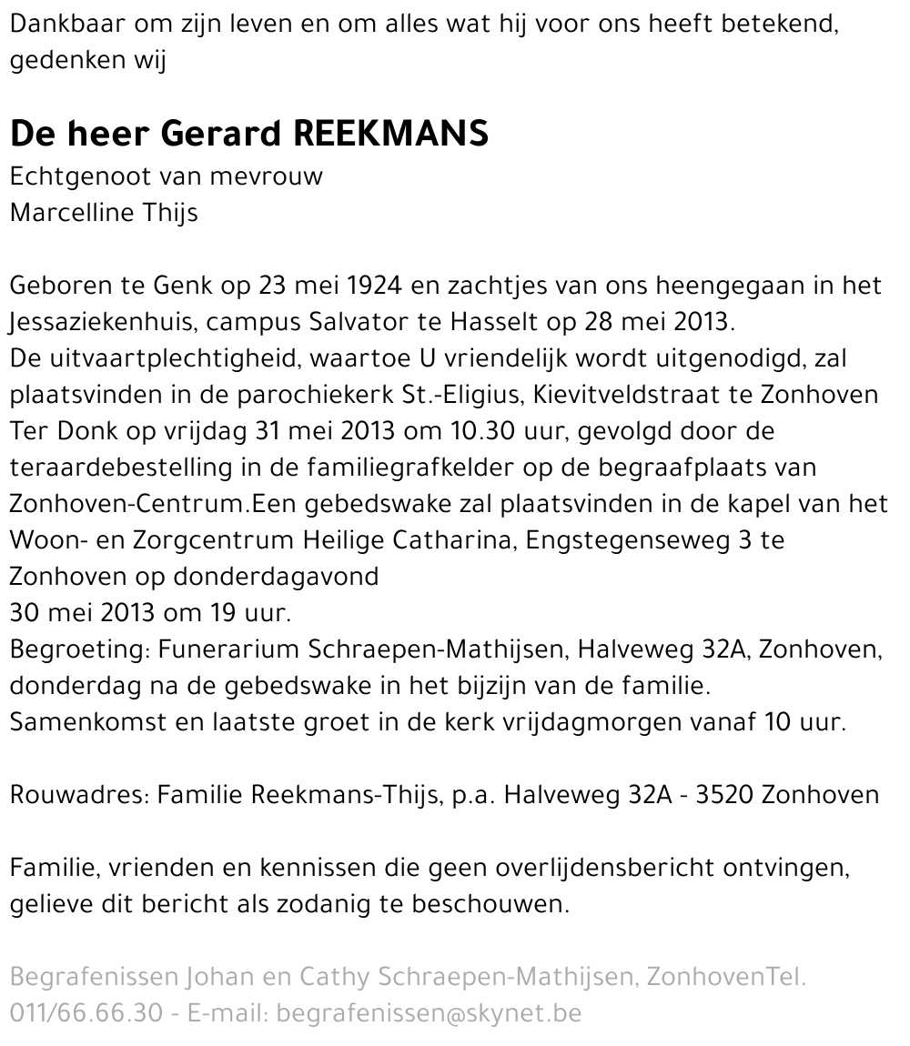 Gerard Reekmans