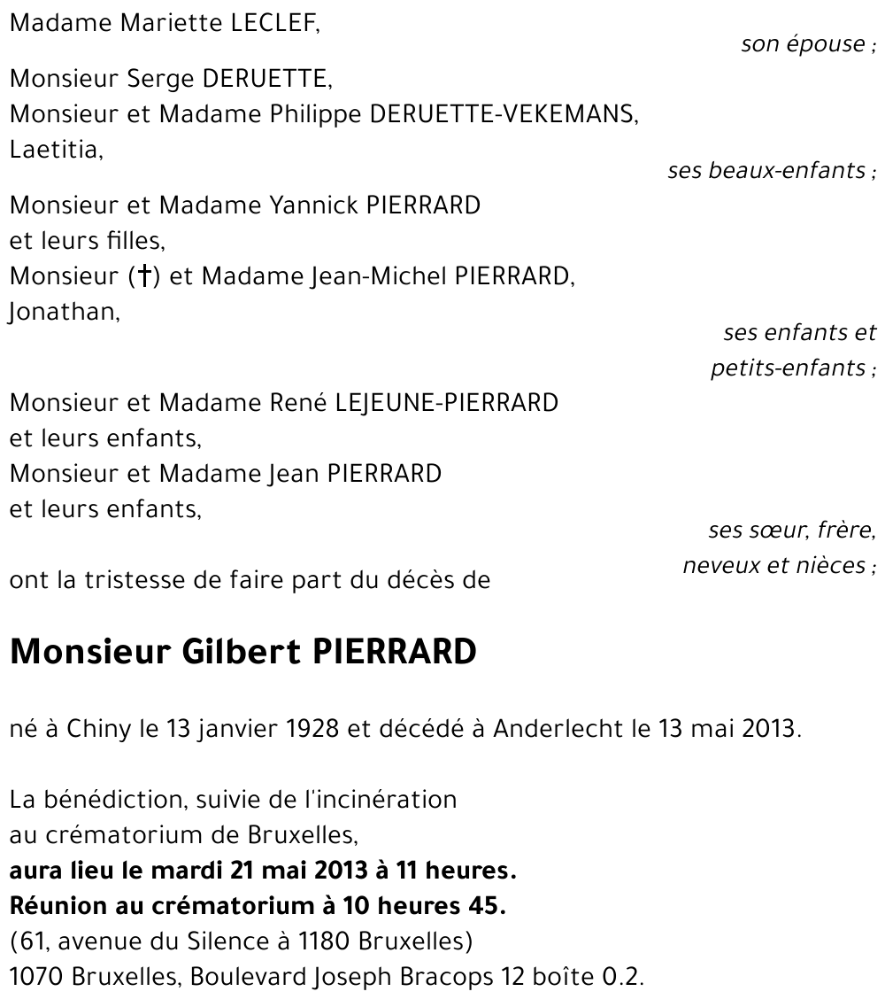 Gilbert PIERRARD
