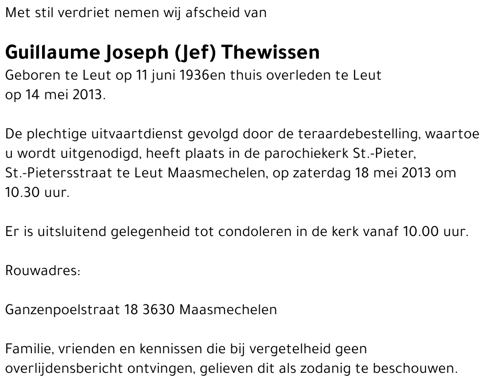 Guillaume Joseph (Jef) Thewissen