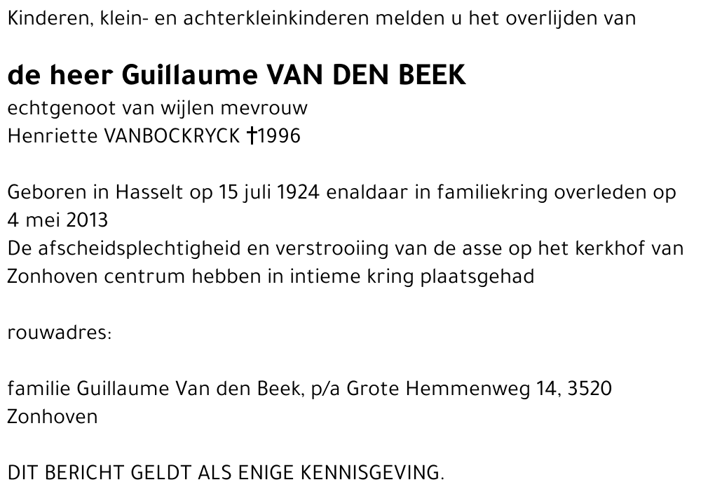 Guillaume Van den Beek