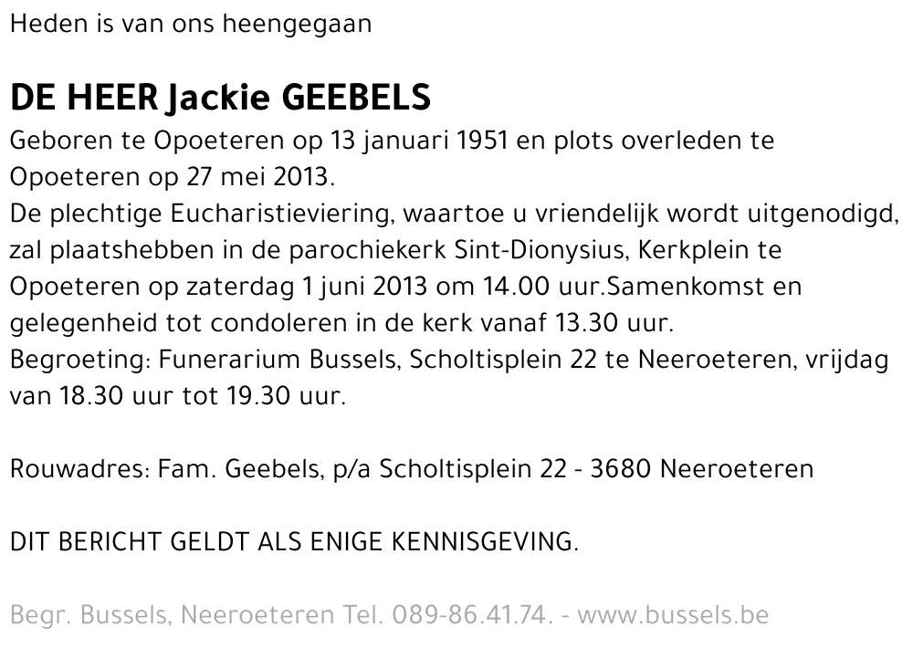 Jackie GEEBELS
