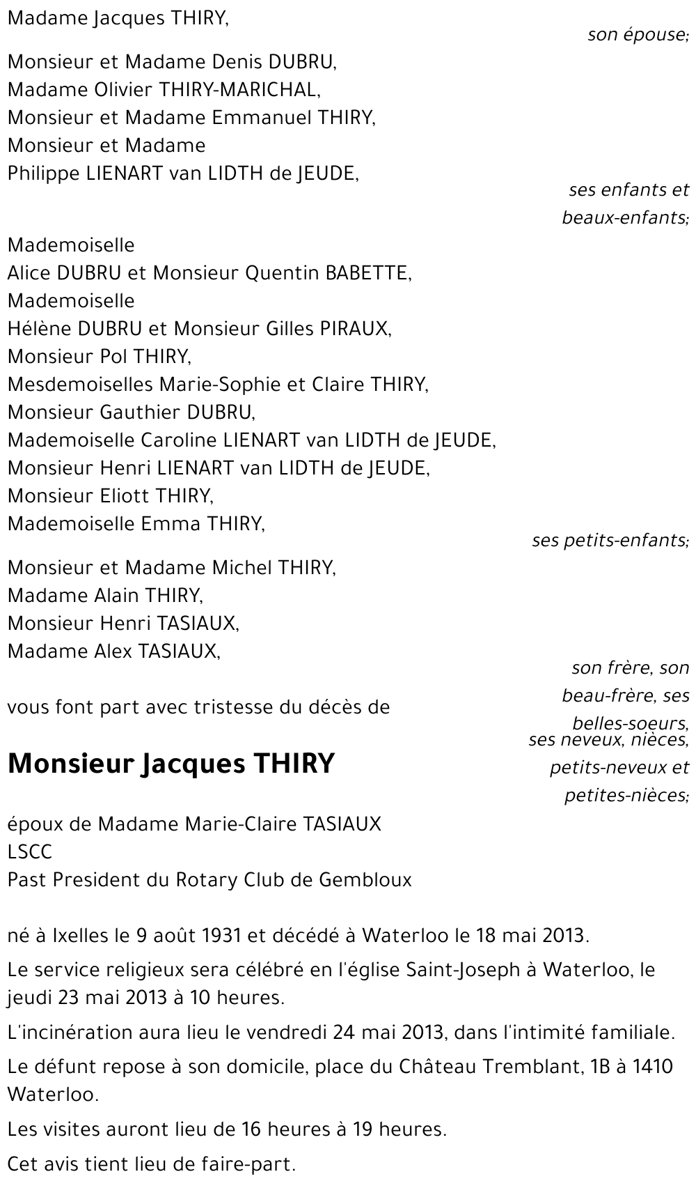 Jacques THIRY