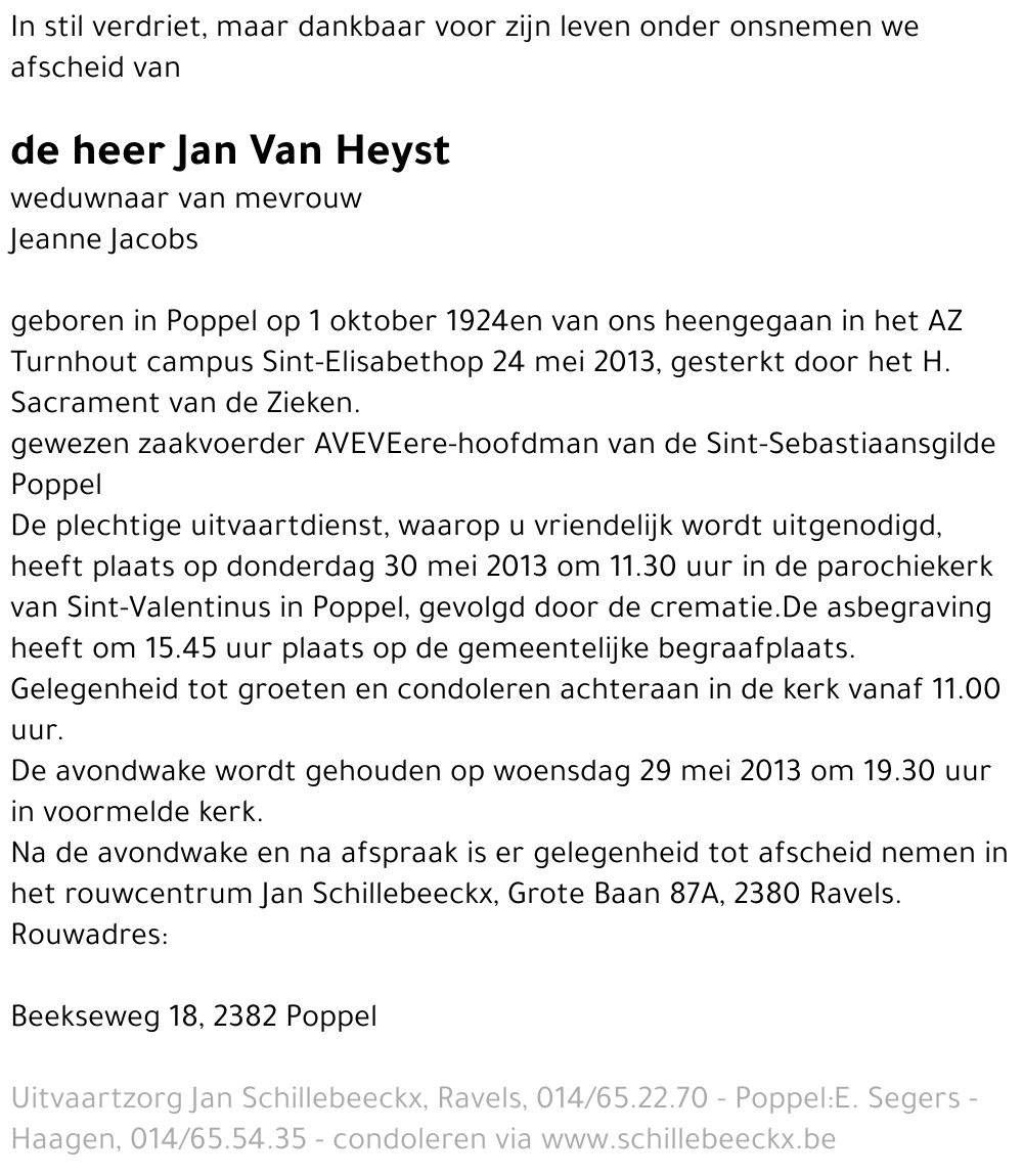 Jan Van Heyst
