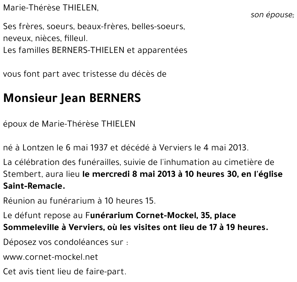 Jean BERNERS