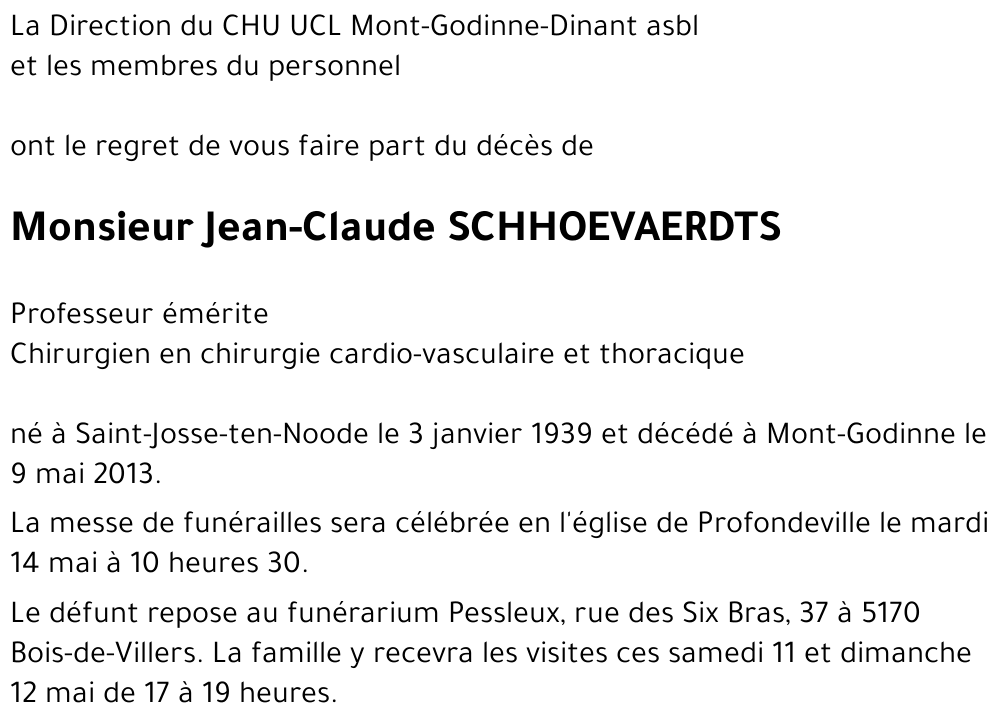 Jean-Claude SCHHOEVAERDTS