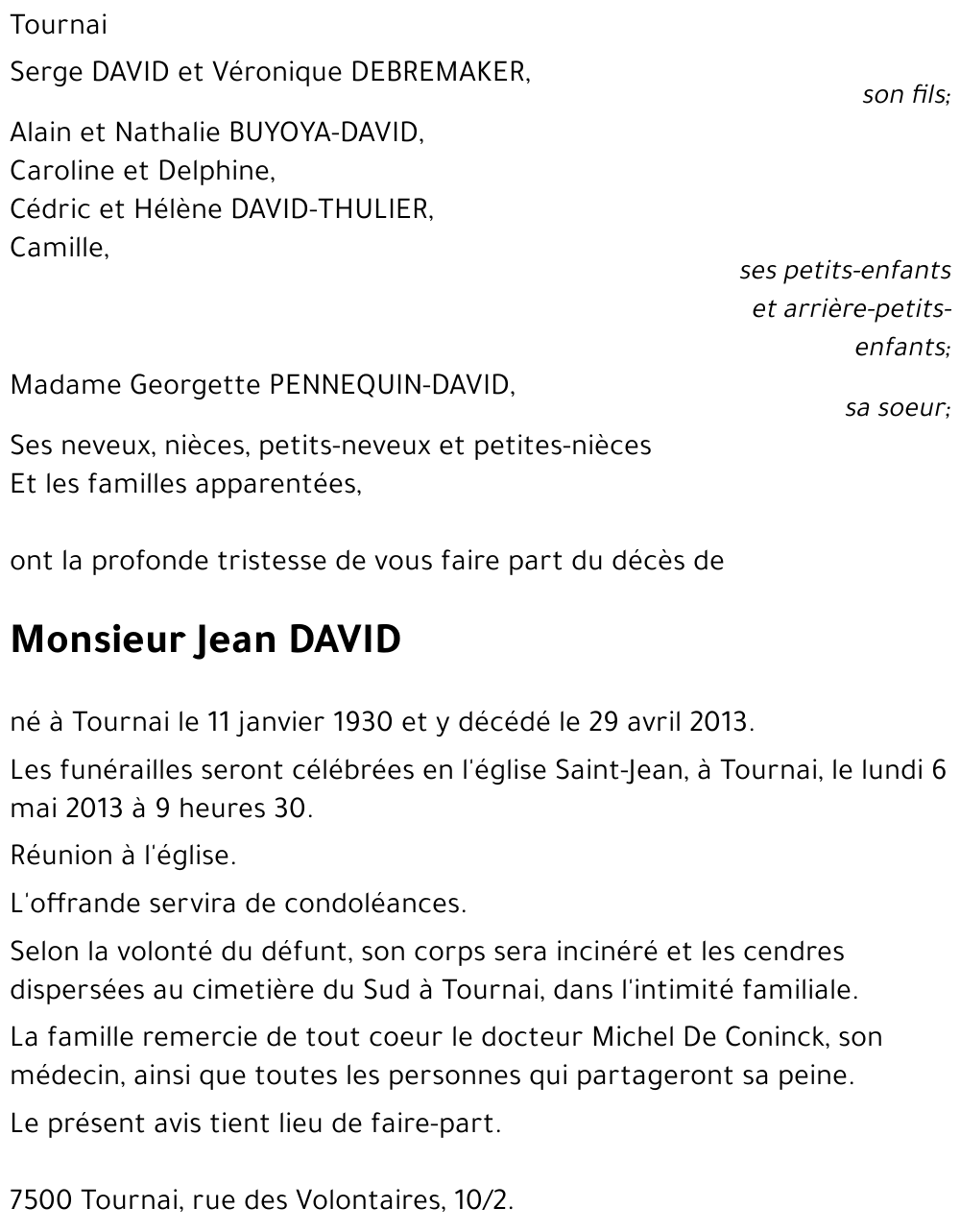 Jean DAVID