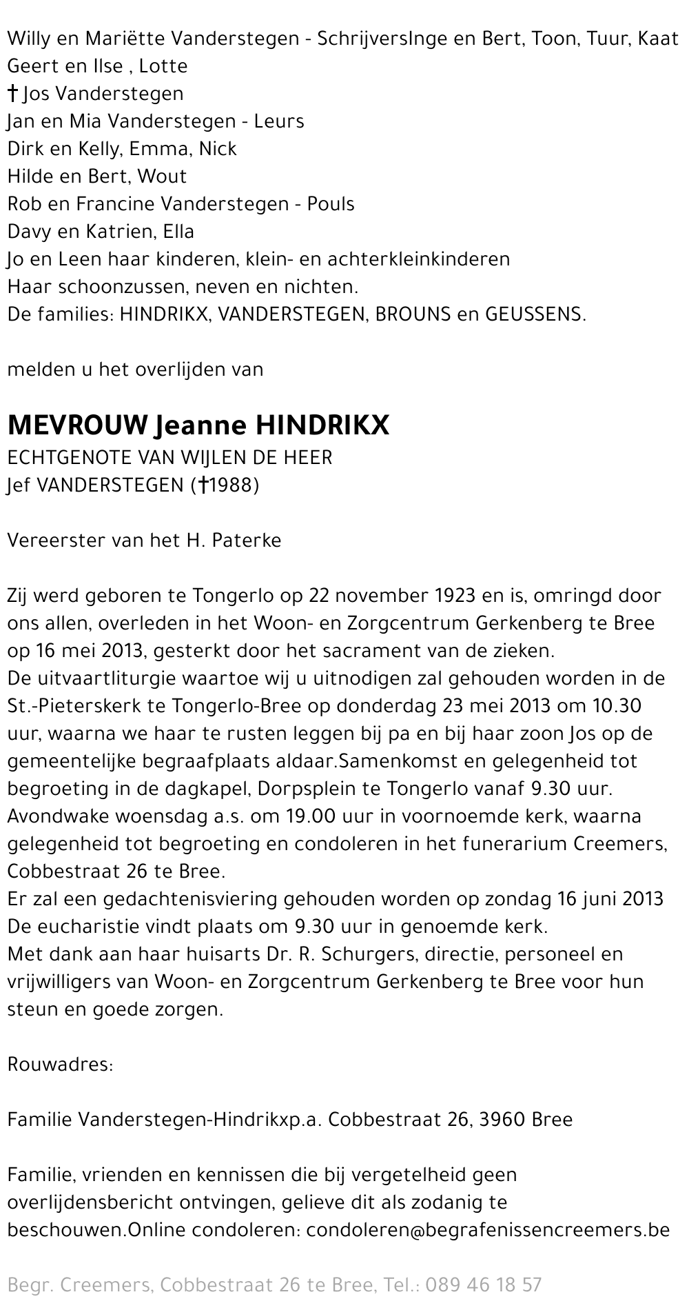 Jeanne Hindrikx