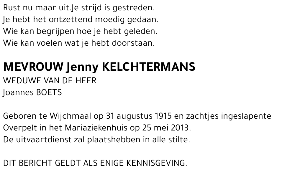Jenny Kelchtermans