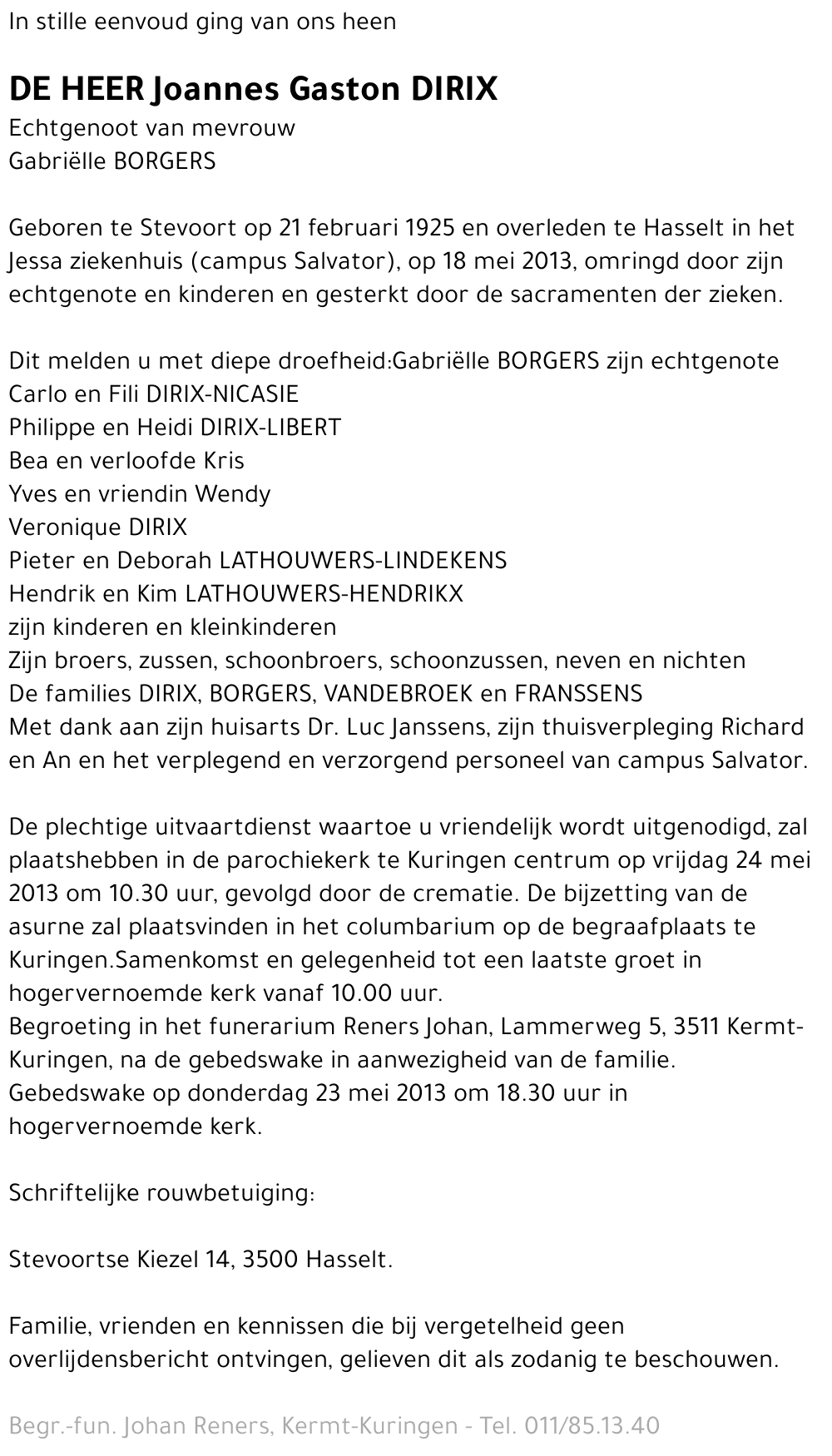 Joannes Gaston Dirix