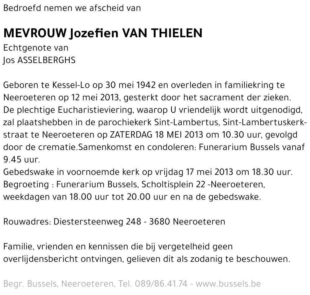 Jozefien VAN THIELEN