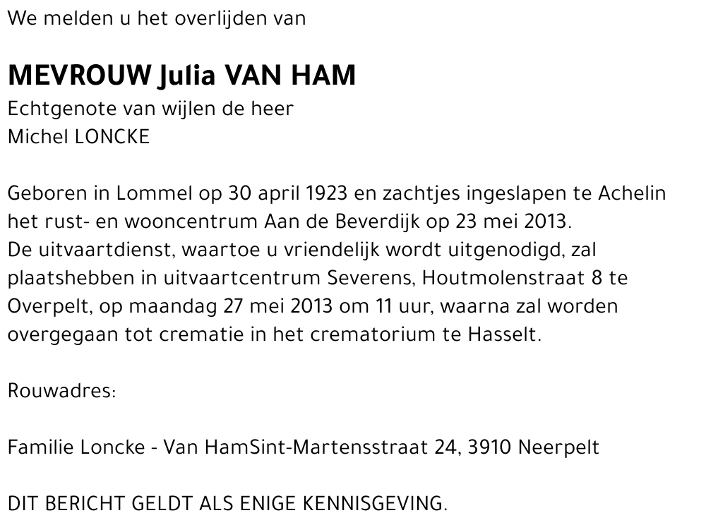 Julia Van Ham