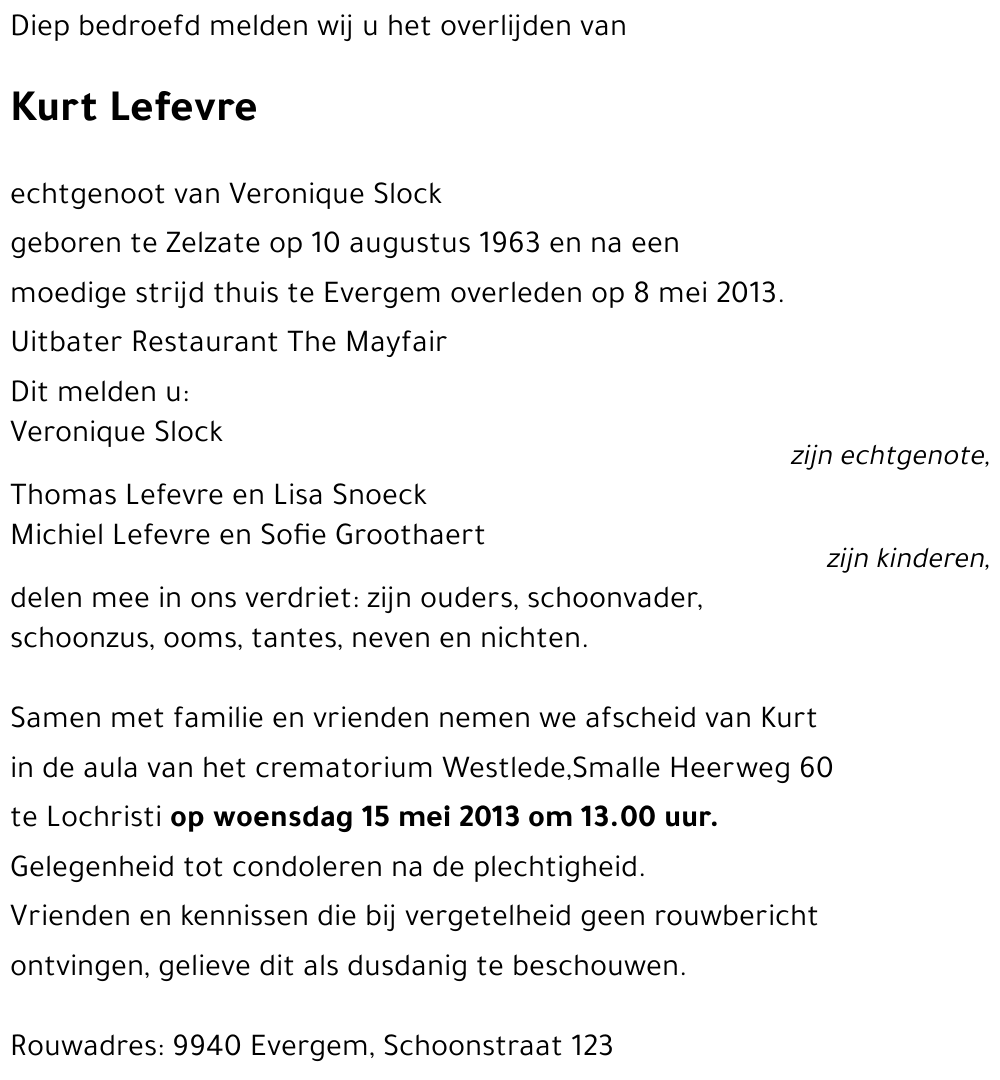 Kurt Lefevre
