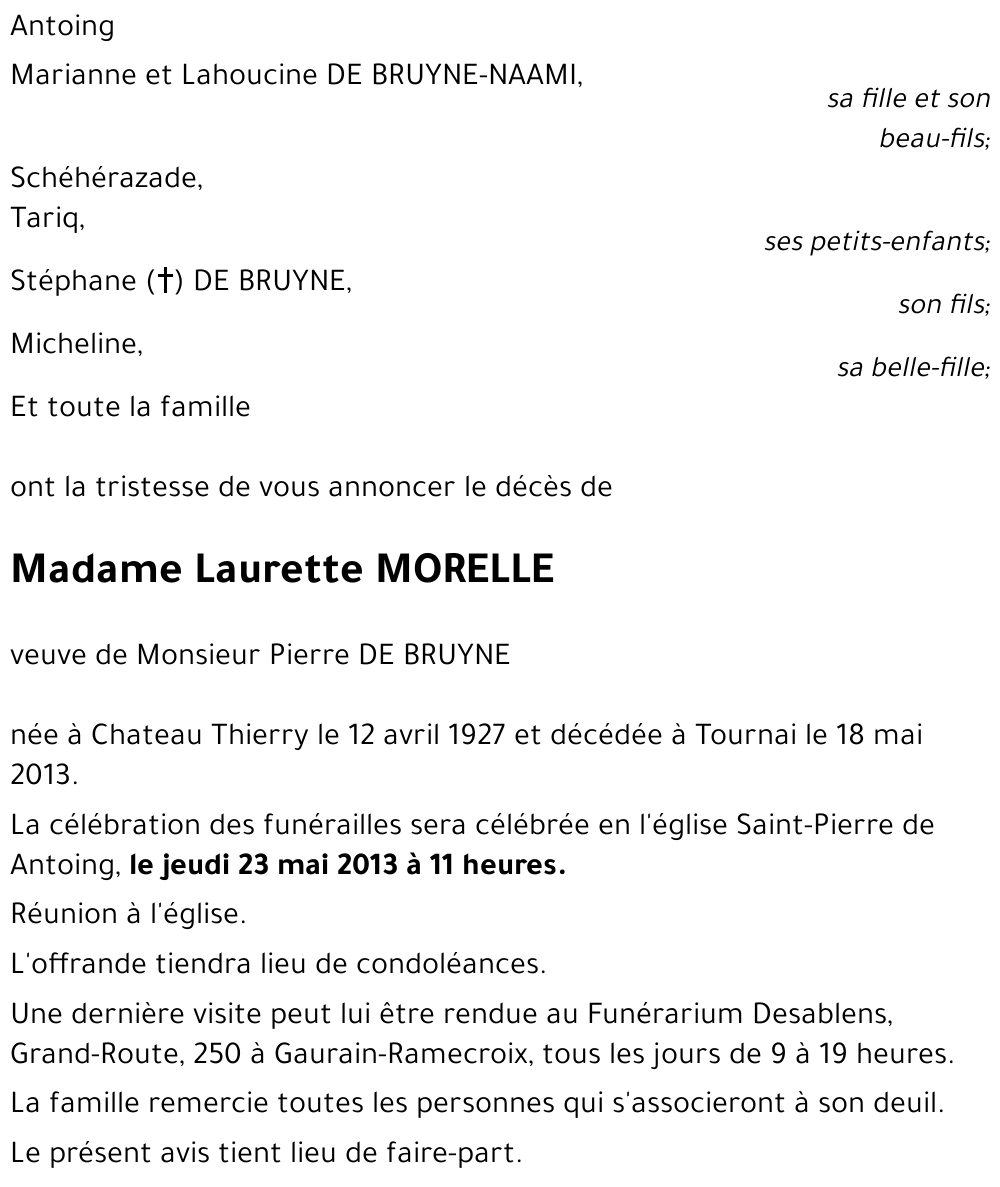 Laurette MORELLE