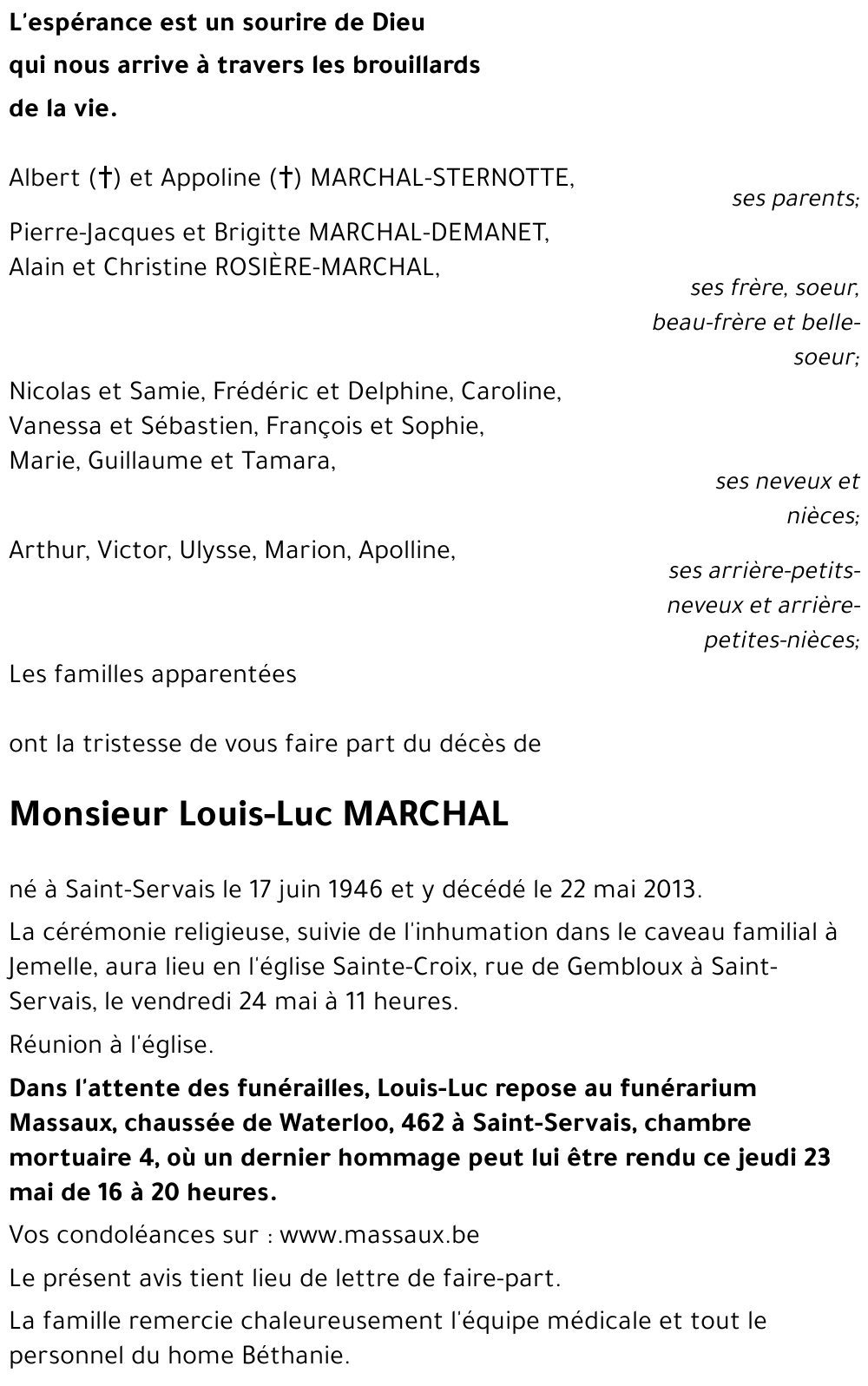 Louis-Luc MARCHAL