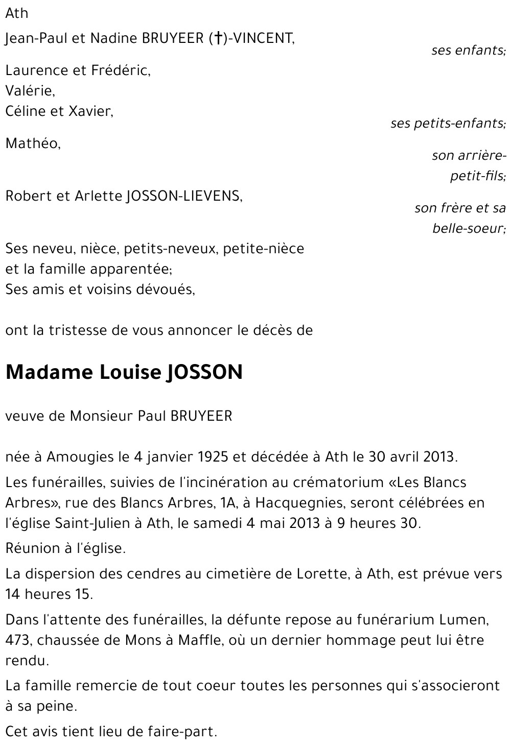 Louise JOSSON