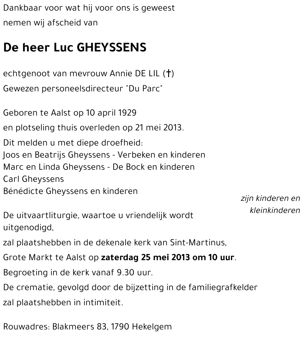 Luc GHEYSSENS