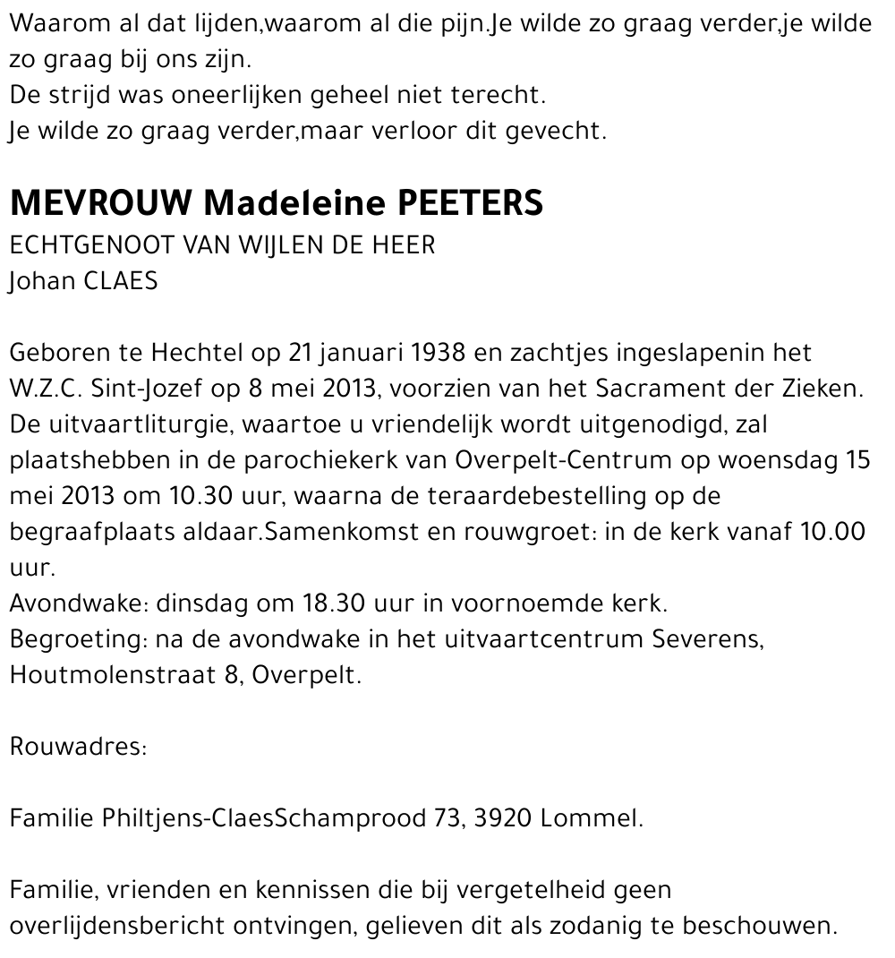 Madeleine Peeters