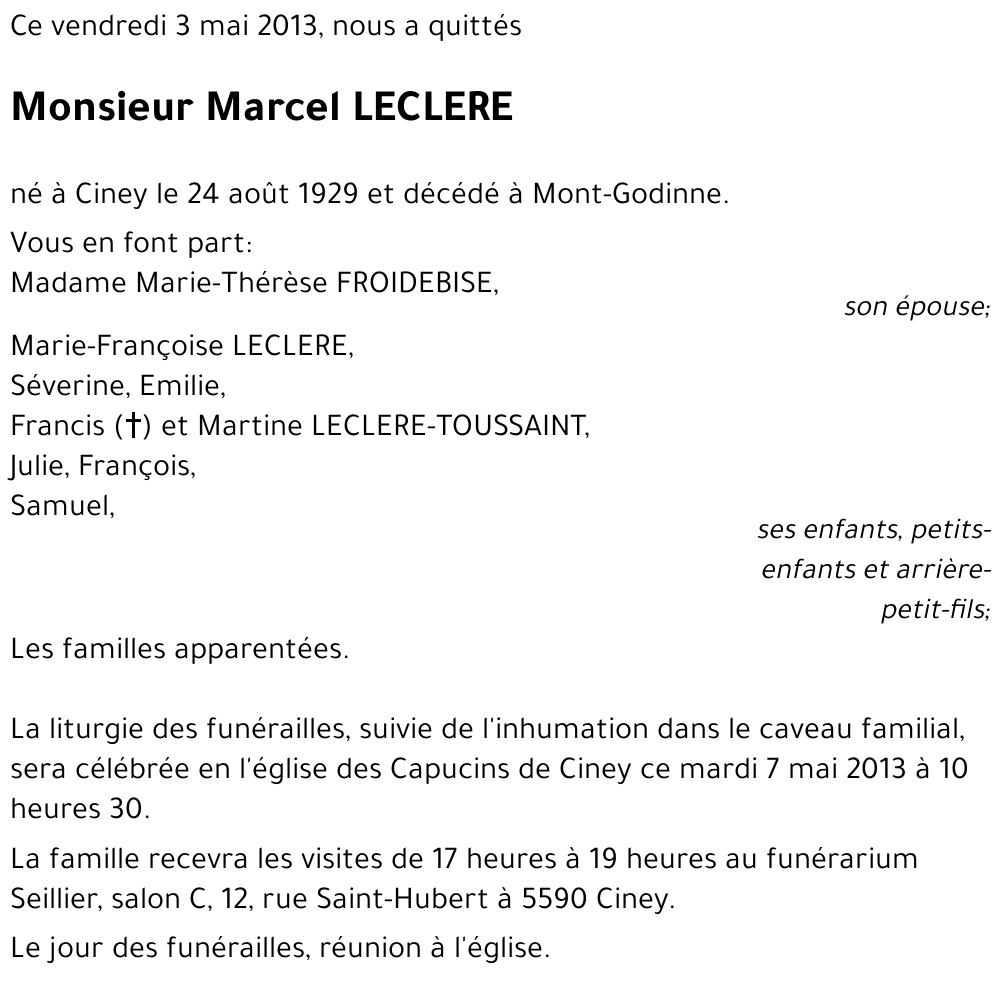 Marcel LECLERE