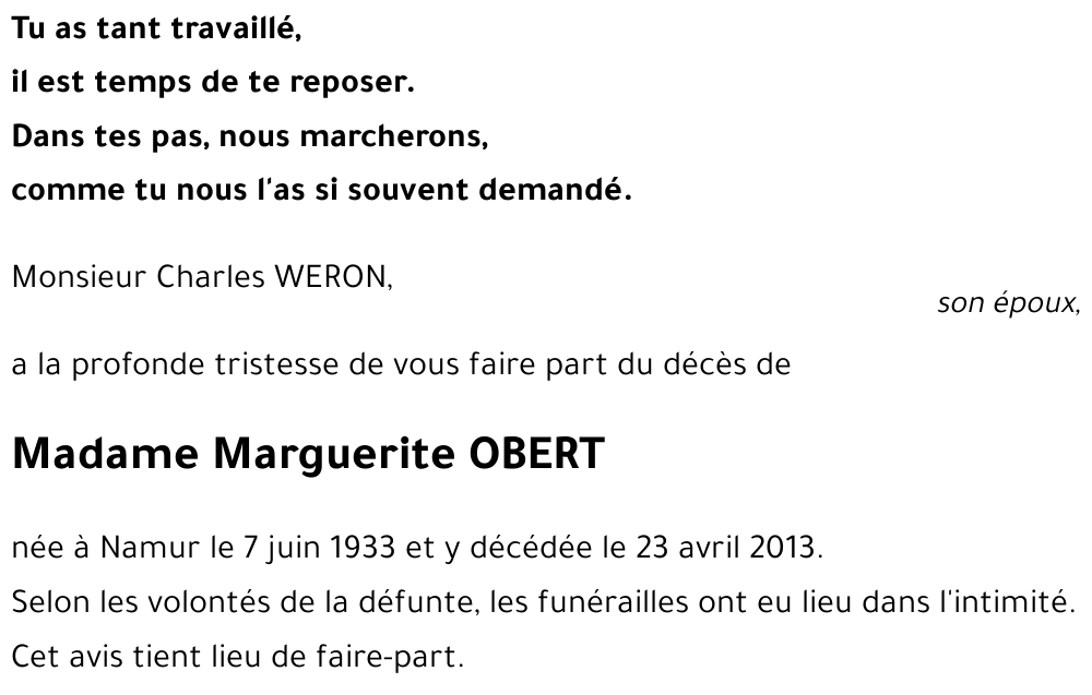 Marguerite OBERT