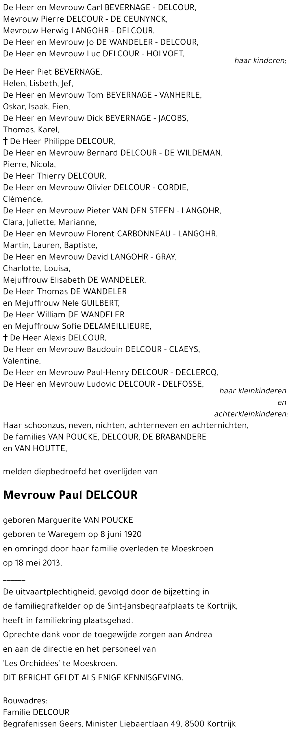 Marguerite VAN POUCKE