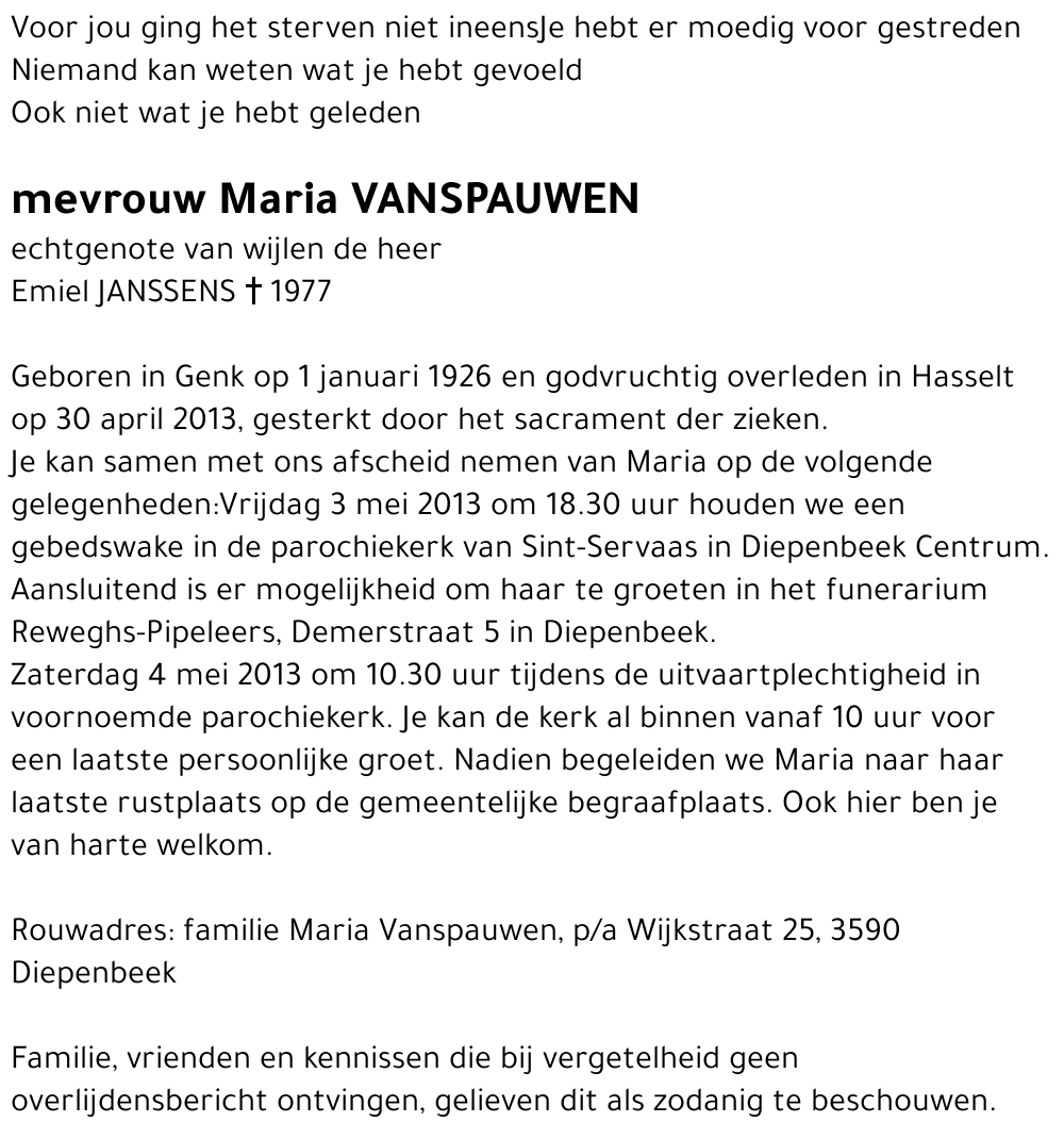 Maria Vanspauwen