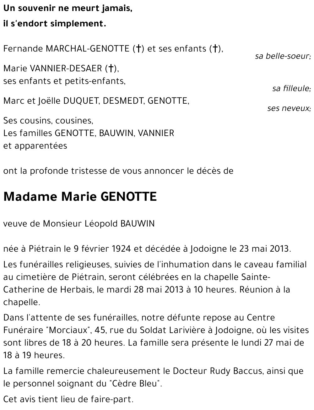 Marie GENOTTE