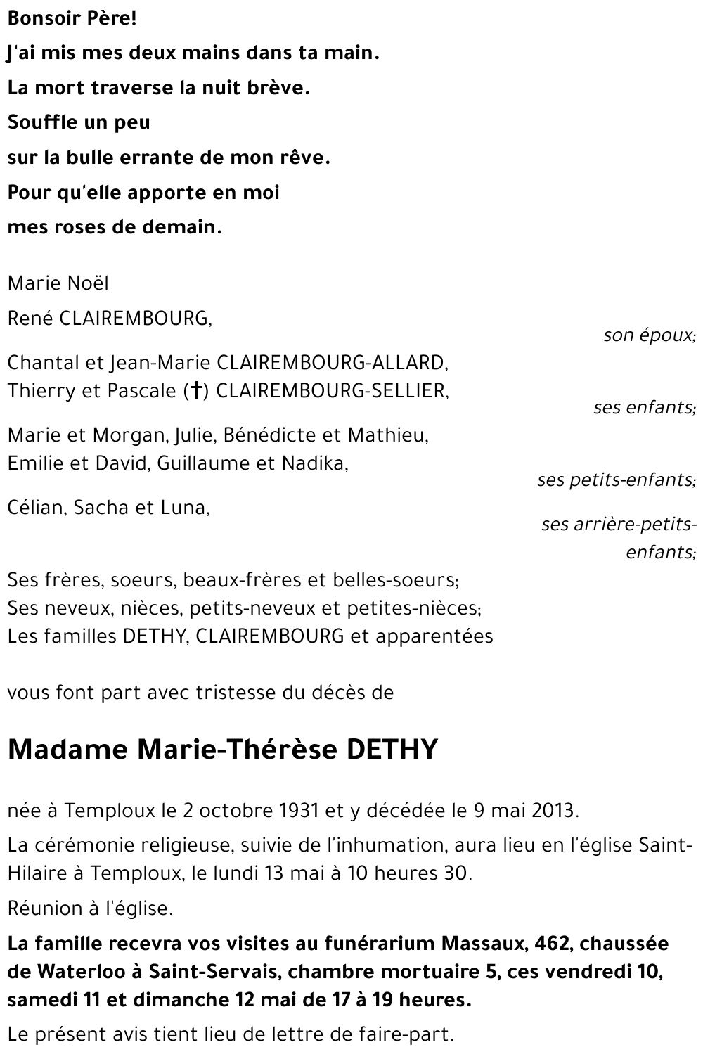 Marie-Thérèse DETHY