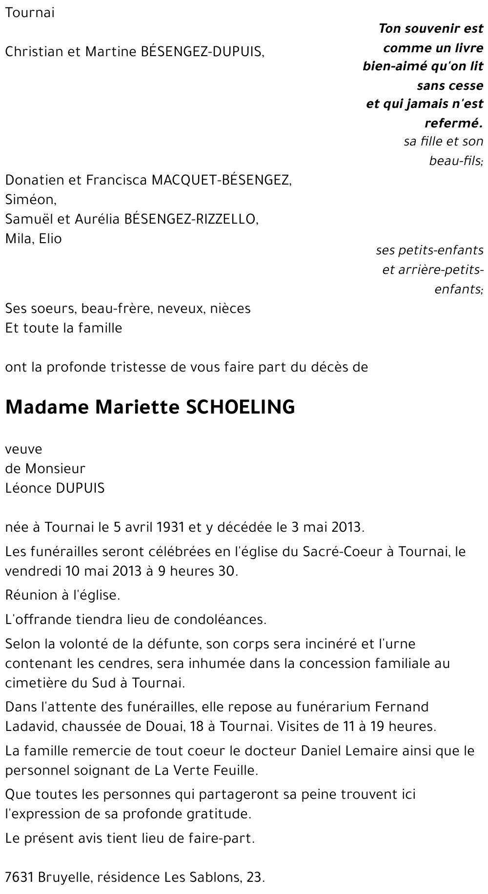 Mariette SCHOELING
