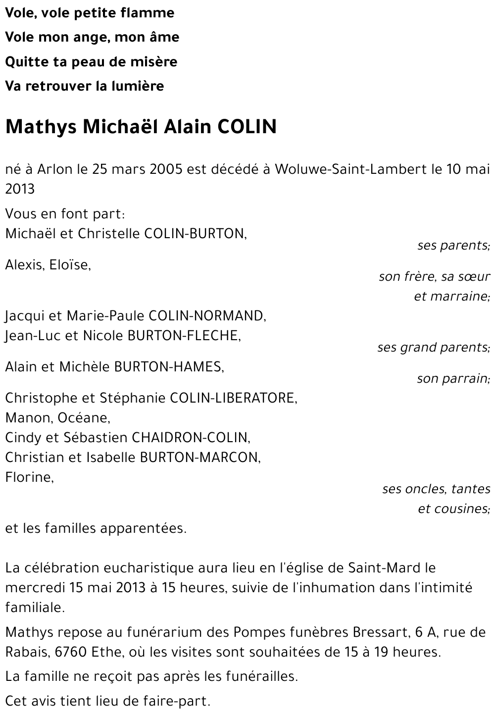 Mathys Michaël Alain COLIN