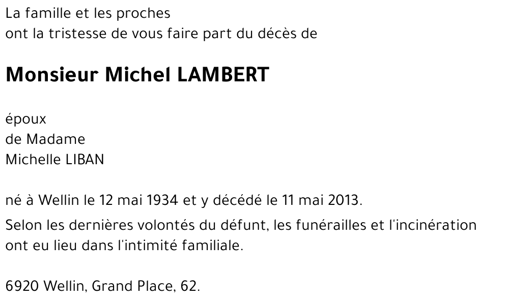 Michel LAMBERT