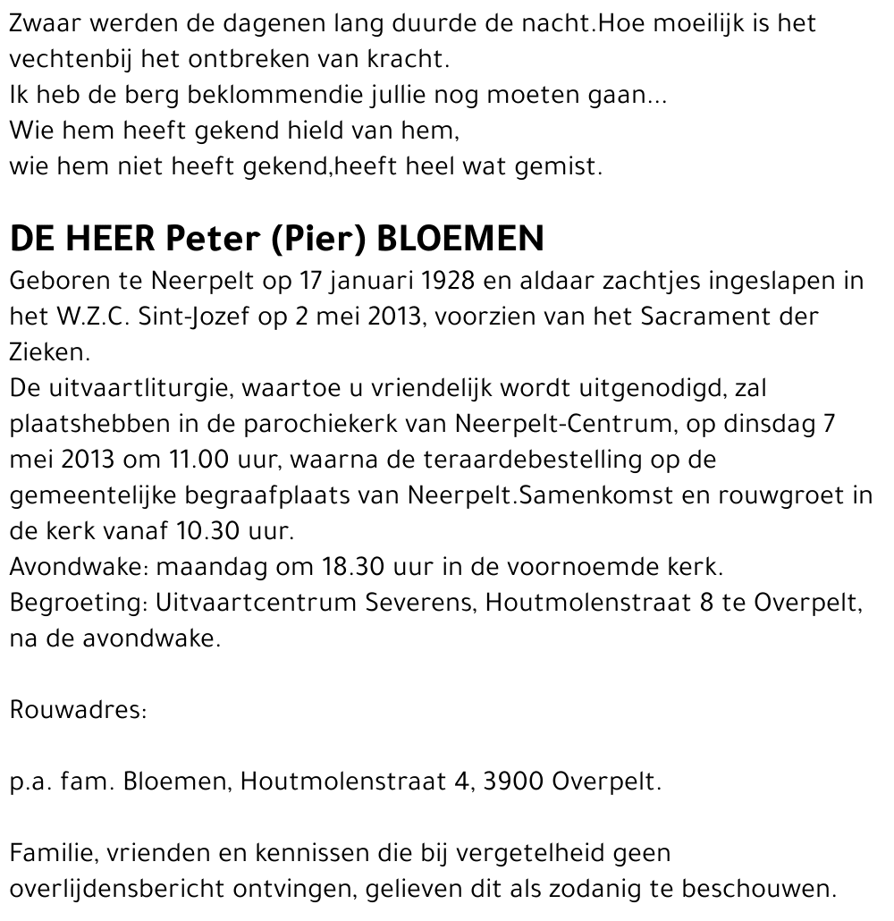 Peter (Pier) Bloemen