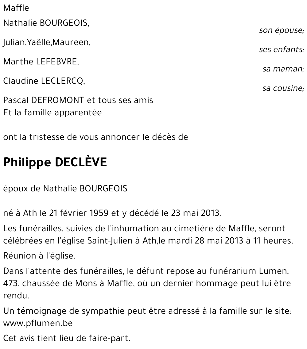 Philippe DECLÈVE
